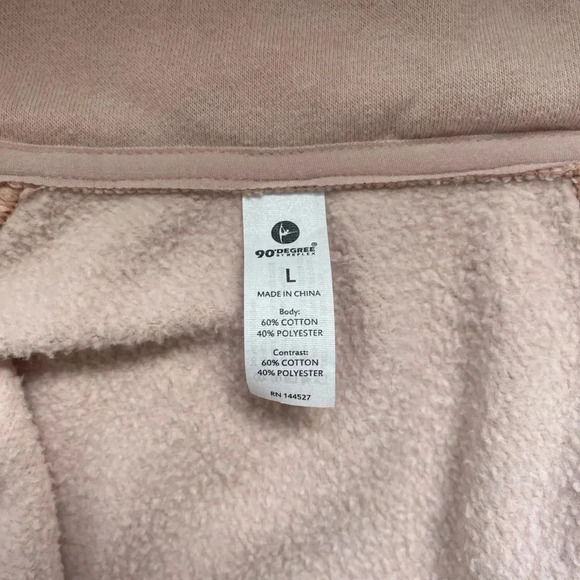 90 Degree by Reflex, Crop 1/4 Zip Sweatshirt, Size L - Picture 5 of 6